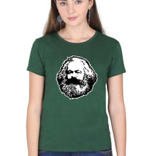 Load image into Gallery viewer, Karl Marx T-Shirt for Women-Dark Green-Ektarfa.online
