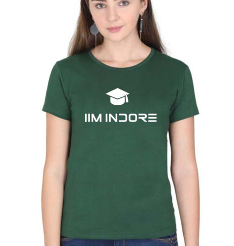 IIM I Indore T-Shirt for Women-Dark Green-Ektarfa.online