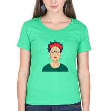 Load image into Gallery viewer, Frida Kahlo T-Shirt for Women-flag green-Ektarfa.online
