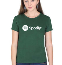 Load image into Gallery viewer, Spotify T-Shirt for Women-Dark Green-Ektarfa.online

