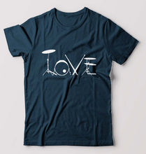 Load image into Gallery viewer, Love Drum T-Shirt for Men-Petrol Blue-Ektarfa.online
