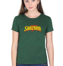 Load image into Gallery viewer, The Power of Shazam! T-Shirt for Women-Dark Green-Ektarfa.online
