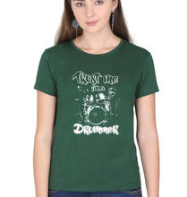 Load image into Gallery viewer, Drummer T-Shirt for Women-Dark Green-Ektarfa.online
