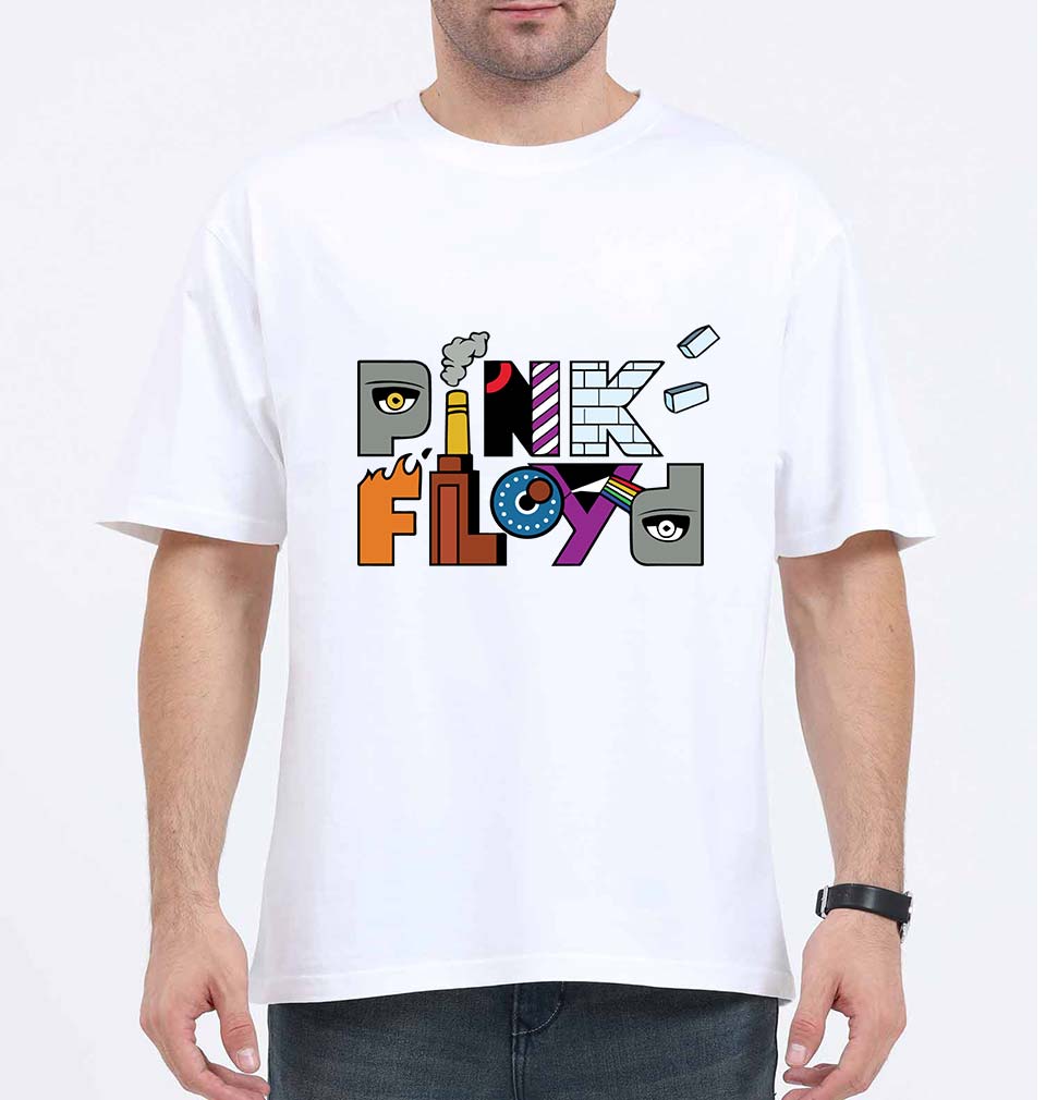 Pink Floyd Oversized T-Shirt for Men-White-Ektarfa.online
