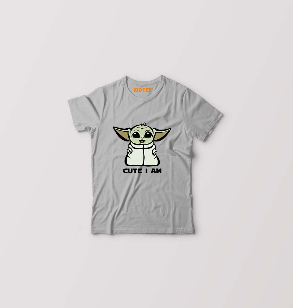 Yoda Star Wars Kids T-Shirt for Boy/Girl-Grey-Ektarfa.online