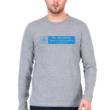 Load image into Gallery viewer, Bank of Maharashtra Full Sleeves T-Shirt for Men-Grey Melange-Ektarfa.online
