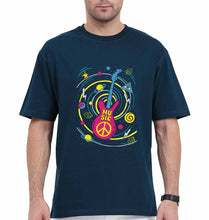 Load image into Gallery viewer, Psychedelic Music Oversized T-Shirt for Men-Petrol Blue-Ektarfa.online

