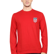 Load image into Gallery viewer, USA Football Full Sleeves T-Shirt for Men-Red-Ektarfa.online
