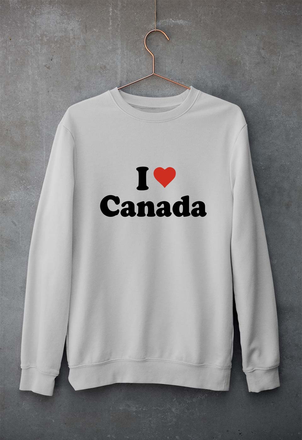 I Love Canada Unisex Sweatshirt for Men/Women-Grey Melange-Ektarfa.online