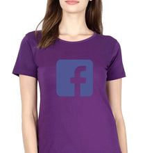 Load image into Gallery viewer, Facebook T-Shirt for Women-Purple-Ektarfa.online

