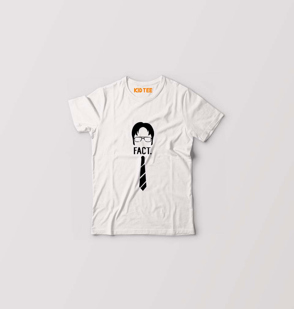 Dwight Schrute Kids T-Shirt for Boy/Girl-White-Ektarfa.online