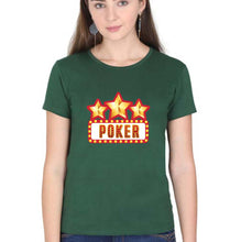 Load image into Gallery viewer, Poker T-Shirt for Women-Dark Green-Ektarfa.online

