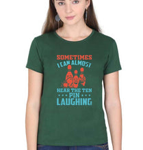 Load image into Gallery viewer, Bowling T-Shirt for Women-Dark Green-Ektarfa.online
