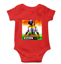 Load image into Gallery viewer, Battlegrounds Mobile India (BGMI) Kids Romper For Baby Boy/Girl-0-5 Months(18 Inches)-Red-Ektarfa.online
