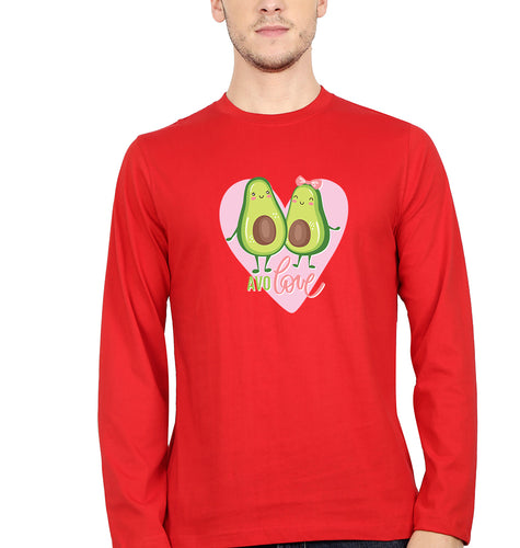 Avocado Love Full Sleeves T-Shirt for Men-red-Ektarfa.online