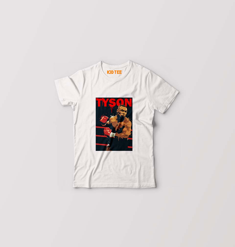 Mike Tyson Kids T-Shirt for Boy/Girl-White-Ektarfa.online