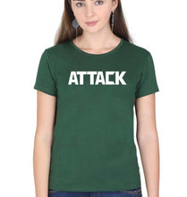 Load image into Gallery viewer, Attack T-Shirt for Women-Dark Green-Ektarfa.online
