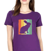 Load image into Gallery viewer, Rabbit Bunny T-Shirt for Women-Purple-Ektarfa.online
