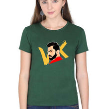 Load image into Gallery viewer, Virat Kohli T-Shirt for Women-Dark Green-Ektarfa.online
