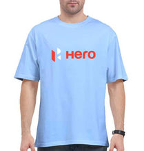 Load image into Gallery viewer, Hero MotoCorp Oversized T-Shirt for Men-Baby Blue-Ektarfa.online
