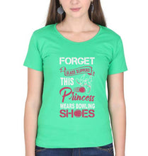 Load image into Gallery viewer, Bowling Princess T-Shirt for Women-flag green-Ektarfa.online
