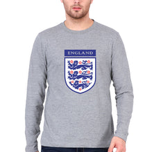 Load image into Gallery viewer, England Football Full Sleeves T-Shirt for Men-Grey Melange-Ektarfa.online
