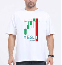 Load image into Gallery viewer, Share Market(Stock Market Oversized T-Shirt for Men-White-Ektarfa.online
