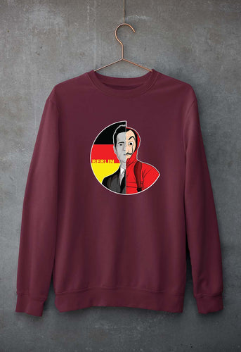 Money Heist Berlin Unisex Sweatshirt for Men/Women-Maroon-Ektarfa.online