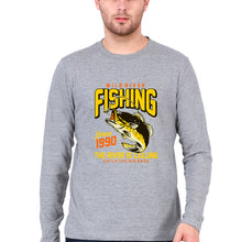 Load image into Gallery viewer, Fishing Full Sleeves T-Shirt for Men-Grey Melange-Ektarfa.online
