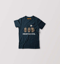 Load image into Gallery viewer, Hear no evil T-Shirt for Boy/Girl-Petrol Blue-Ektarfa.online
