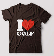 Load image into Gallery viewer, I Love Golf T-Shirt for Men-Coffee Brown-Ektarfa.online

