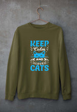 Load image into Gallery viewer, Cat Unisex Sweatshirt for Men/Women-Olive Green-Ektarfa.online
