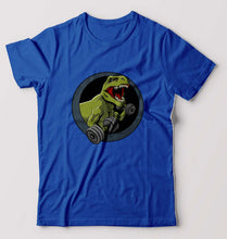 Load image into Gallery viewer, Angry T-Rex Gym T-Shirt for Men-Royal Blue-Ektarfa.online
