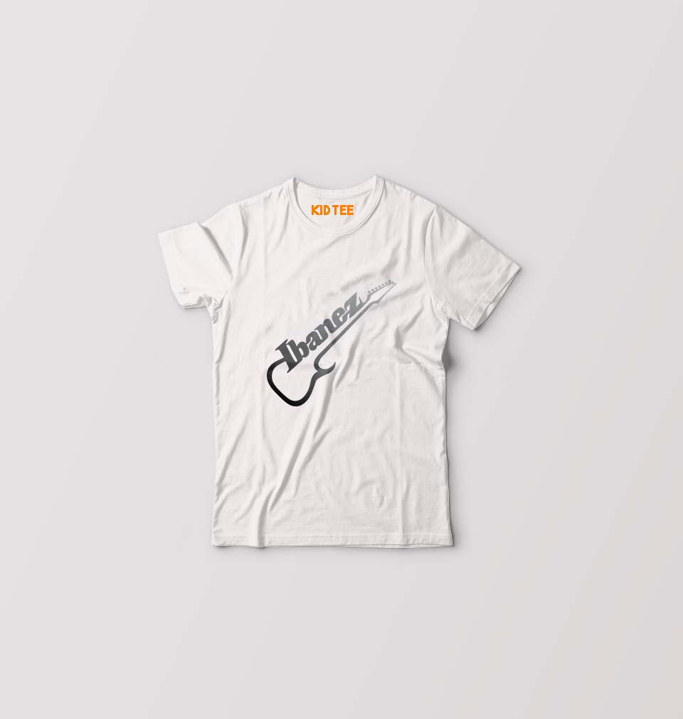 Ibanez Guitar Kids T-Shirt for Boy/Girl-White-Ektarfa.online