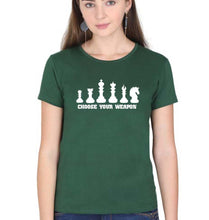 Load image into Gallery viewer, Chess T-Shirt for Women-Dark Green-Ektarfa.online
