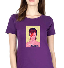 Load image into Gallery viewer, David Bowie T-Shirt for Women-Purple-Ektarfa.online

