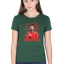 Load image into Gallery viewer, Sebastian Vettel F1 T-Shirt for Women-Dark Green-Ektarfa.online
