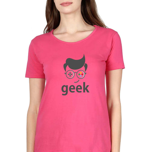 Geek T-Shirt for Women-Pink-Ektarfa.online