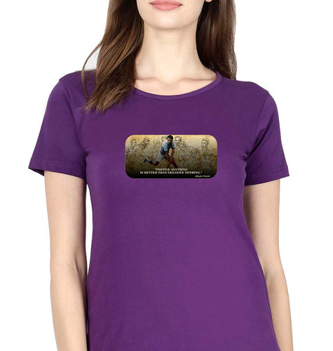 Dhyan Chand T-Shirt for Women-Purple-Ektarfa.online