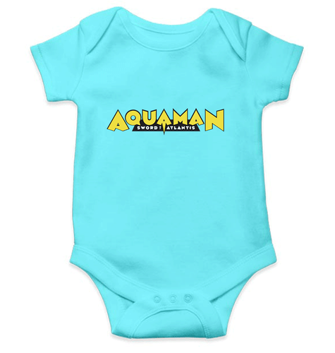 Aqua Man Kids Romper Kids Romper For Baby Boy/Girl-0-5 Months(18 Inches)-Sky Blue-Ektarfa.online