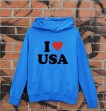 Load image into Gallery viewer, I Love USA Unisex Hoodie for Men/Women-Royal Blue-Ektarfa.online
