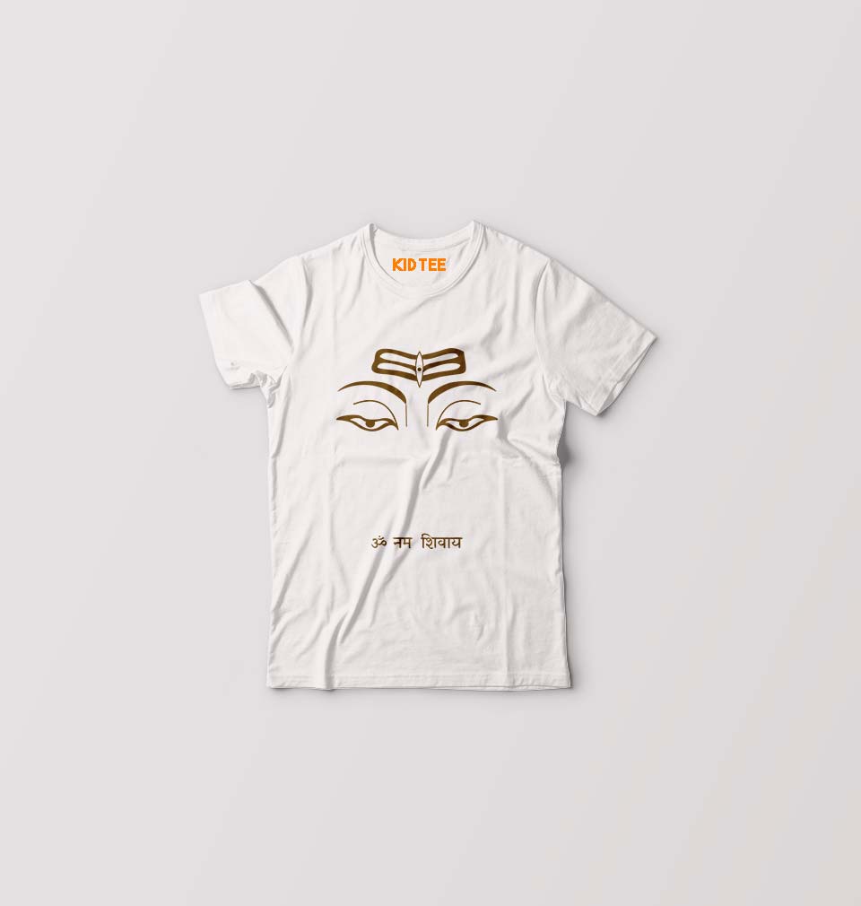 Om Namah Shivay Kids T-Shirt for Boy/Girl-White-Ektarfa.online