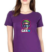 Load image into Gallery viewer, Geek T-Shirt for Women-Purple-Ektarfa.online

