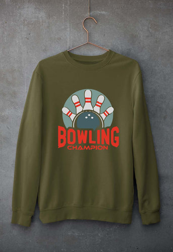 Bowling Champion Unisex Sweatshirt for Men/Women-Olive Green-Ektarfa.online