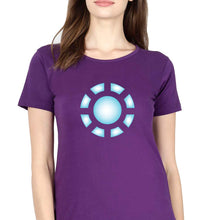 Load image into Gallery viewer, ARC REACTOR Iron Man Superhero T-Shirt for Women-Purple-Ektarfa.online
