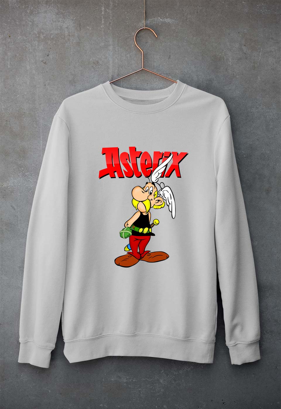 Asterix Unisex Sweatshirt for Men/Women-Grey Melange-Ektarfa.online