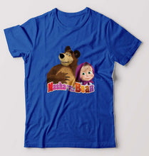 Load image into Gallery viewer, Masha and the Bear T-Shirt for Men-Royal Blue-Ektarfa.online
