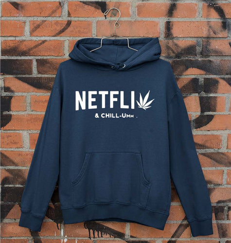 Netflix Weed & Chill Unisex Hoodie for Men/Women-Navy Blue-Ektarfa.online