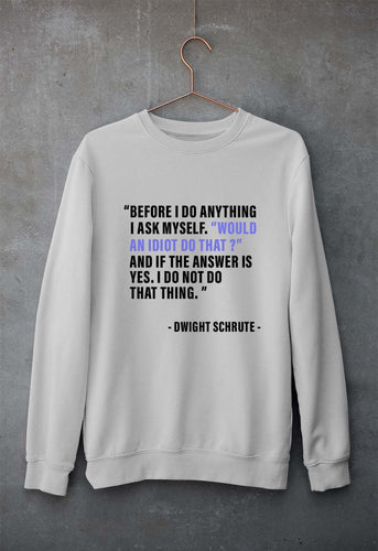 Dwight Schrute Unisex Sweatshirt for Men/Women-Grey Melange-Ektarfa.online