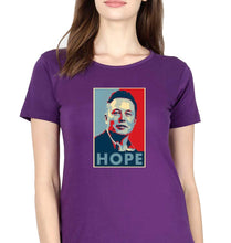 Load image into Gallery viewer, Elon Musk Hope T-Shirt for Women-Purple-Ektarfa.online
